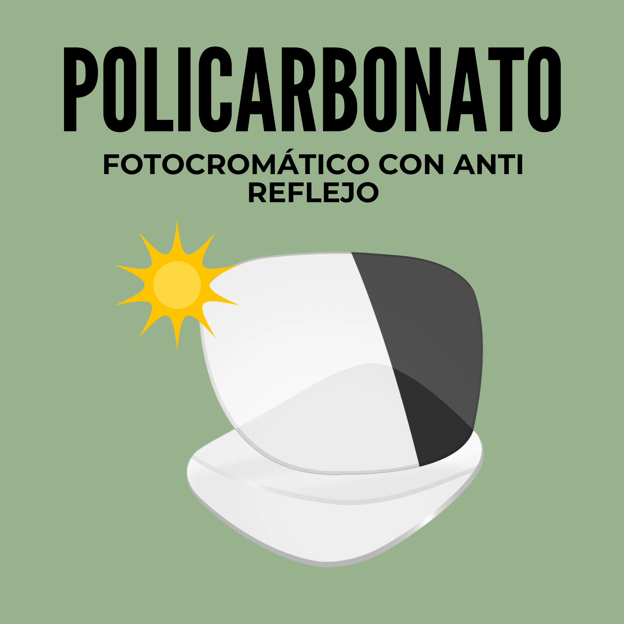 MICA POLICARBONATO FOTOCROMATICO ANTIREFLEJANTE